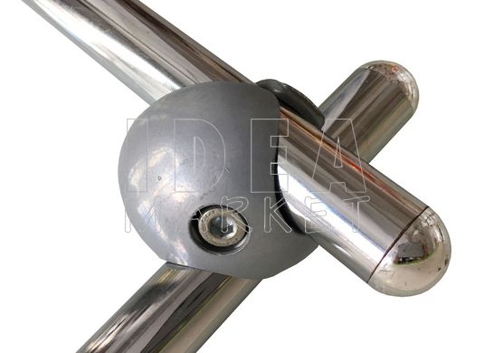 Двойное крепление для труб металлик (левое SX) dm25, Металлик