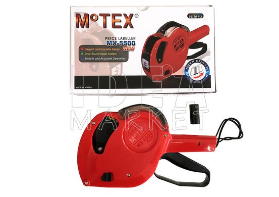 Этикет-пистолет однострочный MoTEX МХ-5500, Красный