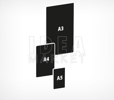 Ценник черный, для нанесения надписей А5, Черный