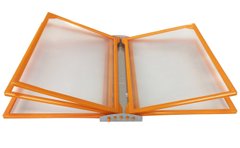 Настінна перекидна система А-4 на 5 оранжевих рамок / Куток споживача, Помаранчевий