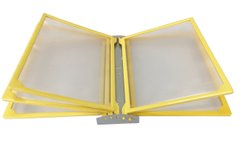 Настінна перекидна система А-4 на 5 жовтих рамок / Куточок споживача, Жовтий