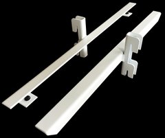 Кронштейни внутрішні для скляних полиць L = 350 мм, пара Білий матовий RAL 9016, Білий